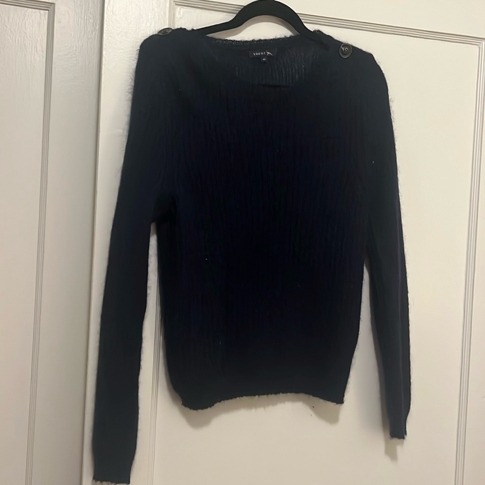 Deep navy SOEUR sweater.